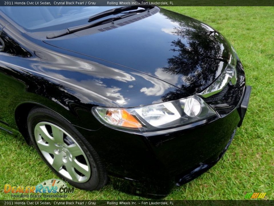 2011 Honda Civic LX Sedan Crystal Black Pearl / Gray Photo #23
