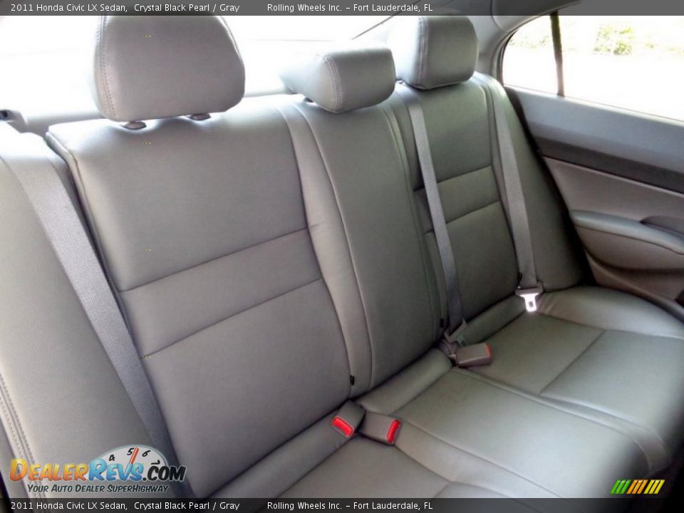 2011 Honda Civic LX Sedan Crystal Black Pearl / Gray Photo #24