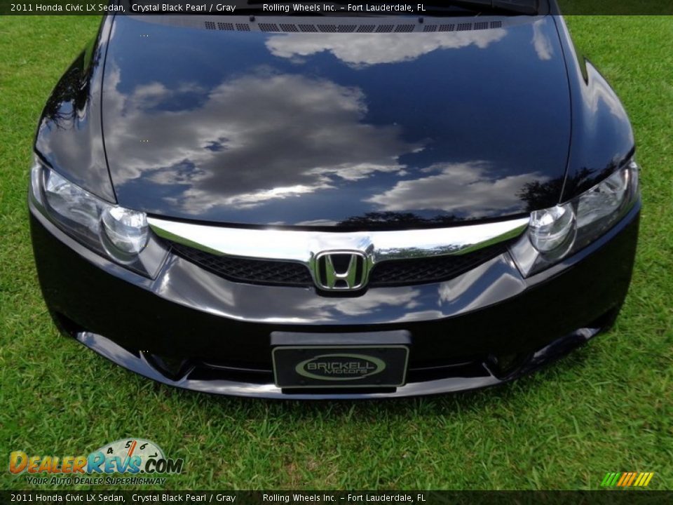 2011 Honda Civic LX Sedan Crystal Black Pearl / Gray Photo #25