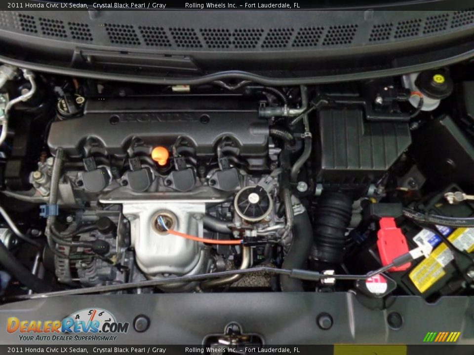 2011 Honda Civic LX Sedan Crystal Black Pearl / Gray Photo #26