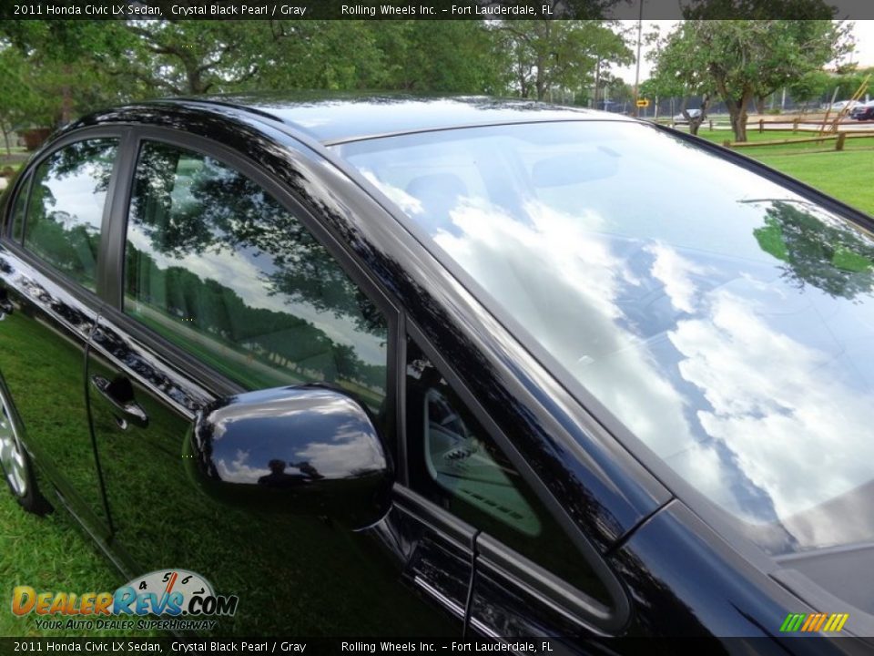 2011 Honda Civic LX Sedan Crystal Black Pearl / Gray Photo #27