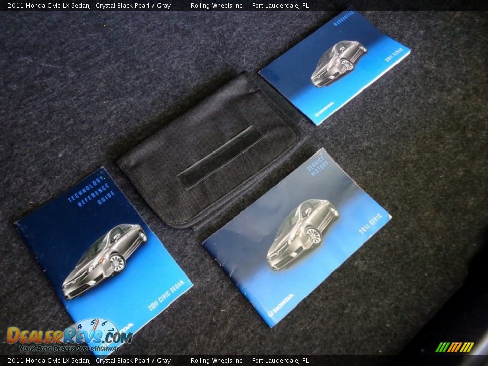 2011 Honda Civic LX Sedan Crystal Black Pearl / Gray Photo #29
