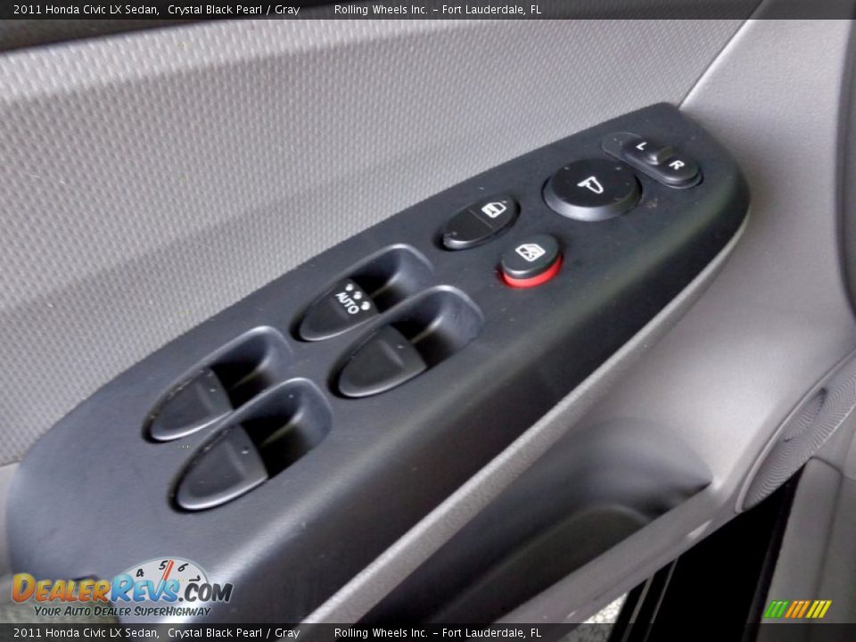 2011 Honda Civic LX Sedan Crystal Black Pearl / Gray Photo #30