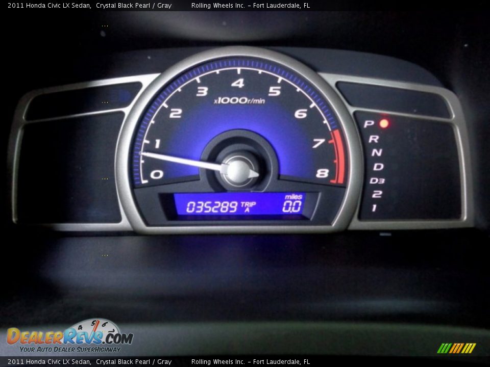 2011 Honda Civic LX Sedan Crystal Black Pearl / Gray Photo #32