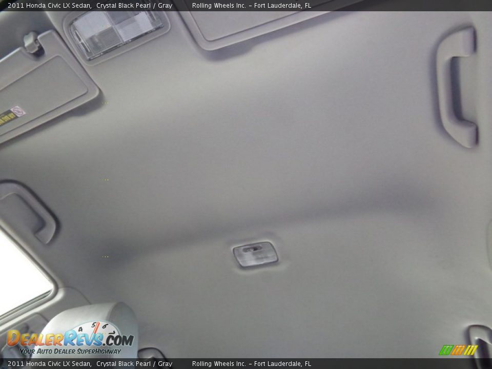 2011 Honda Civic LX Sedan Crystal Black Pearl / Gray Photo #34
