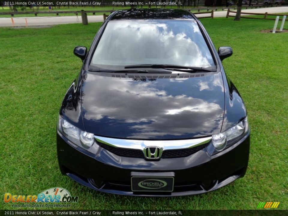 2011 Honda Civic LX Sedan Crystal Black Pearl / Gray Photo #35