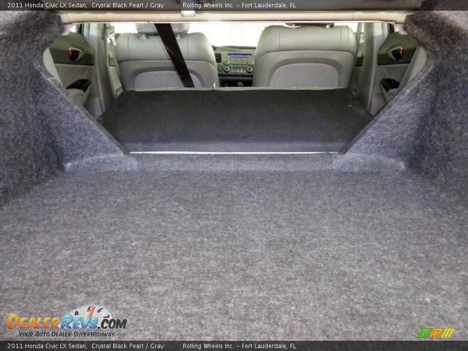 2011 Honda Civic LX Sedan Crystal Black Pearl / Gray Photo #36