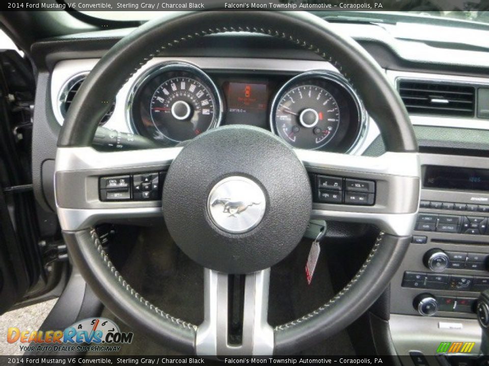 2014 Ford Mustang V6 Convertible Sterling Gray / Charcoal Black Photo #22