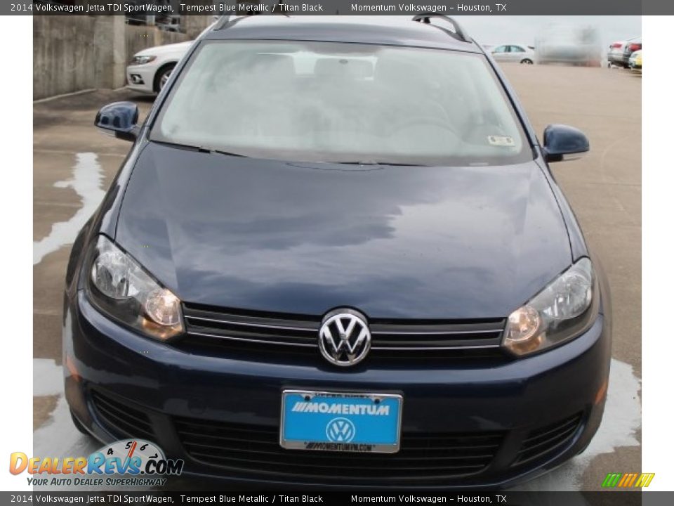 2014 Volkswagen Jetta TDI SportWagen Tempest Blue Metallic / Titan Black Photo #2