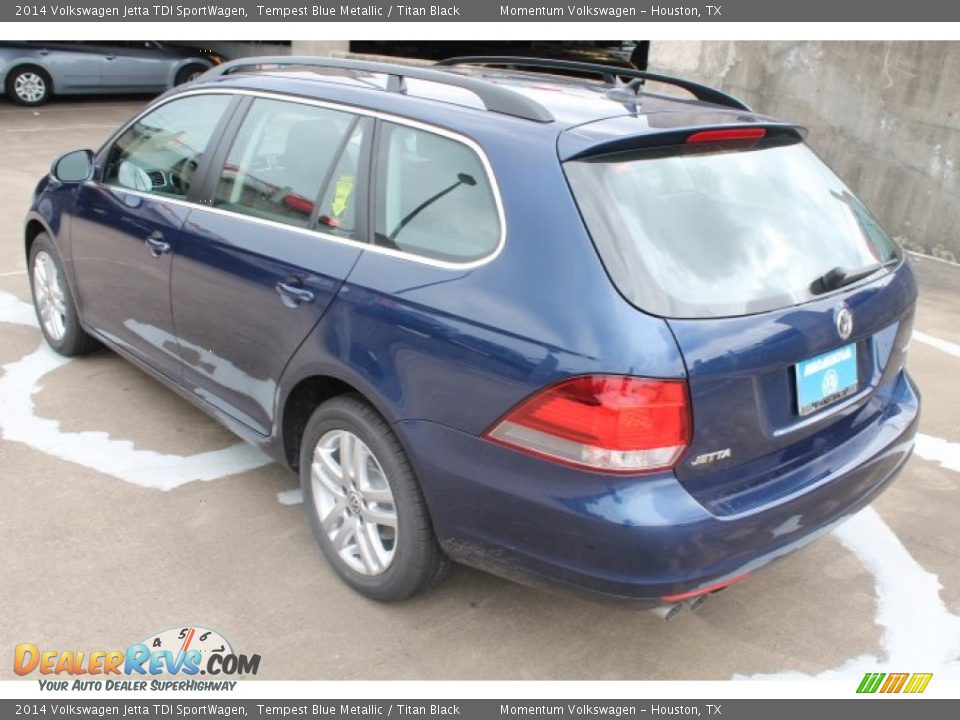 2014 Volkswagen Jetta TDI SportWagen Tempest Blue Metallic / Titan Black Photo #6