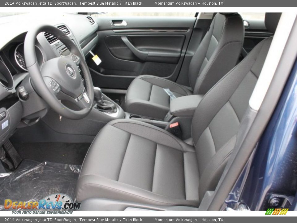 2014 Volkswagen Jetta TDI SportWagen Tempest Blue Metallic / Titan Black Photo #9