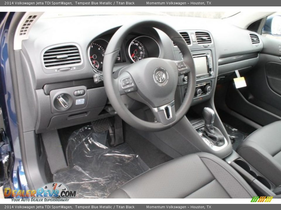 2014 Volkswagen Jetta TDI SportWagen Tempest Blue Metallic / Titan Black Photo #10