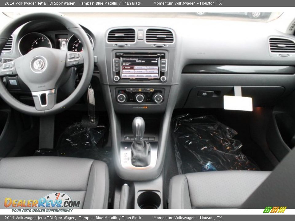 2014 Volkswagen Jetta TDI SportWagen Tempest Blue Metallic / Titan Black Photo #19
