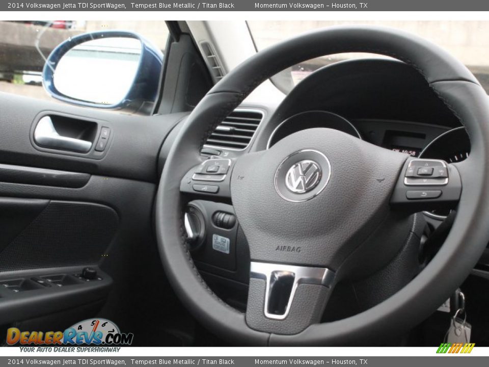 2014 Volkswagen Jetta TDI SportWagen Tempest Blue Metallic / Titan Black Photo #20