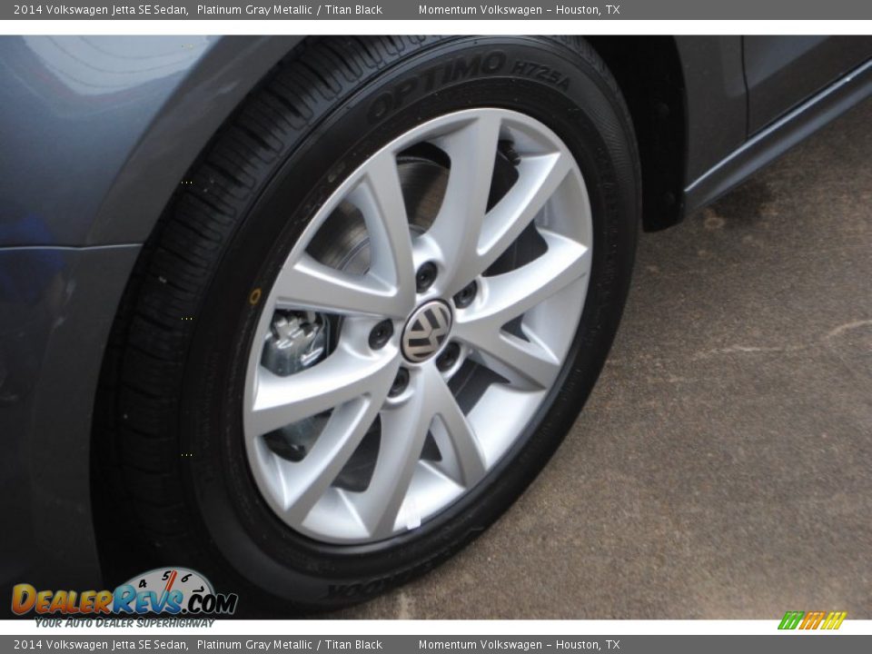 2014 Volkswagen Jetta SE Sedan Platinum Gray Metallic / Titan Black Photo #7