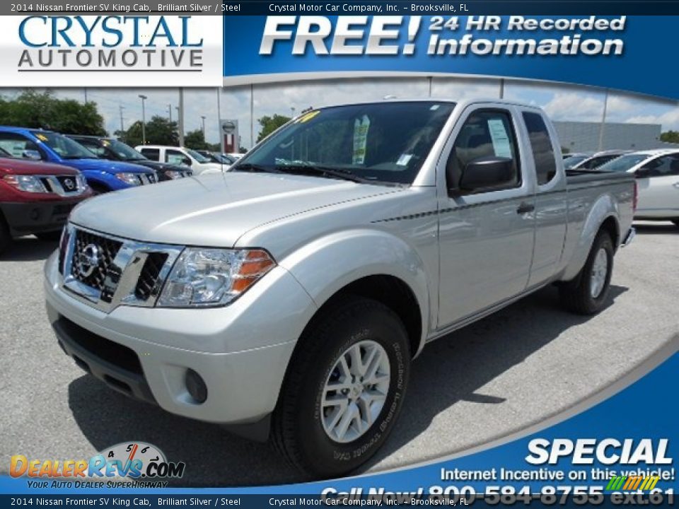 2014 Nissan Frontier SV King Cab Brilliant Silver / Steel Photo #1