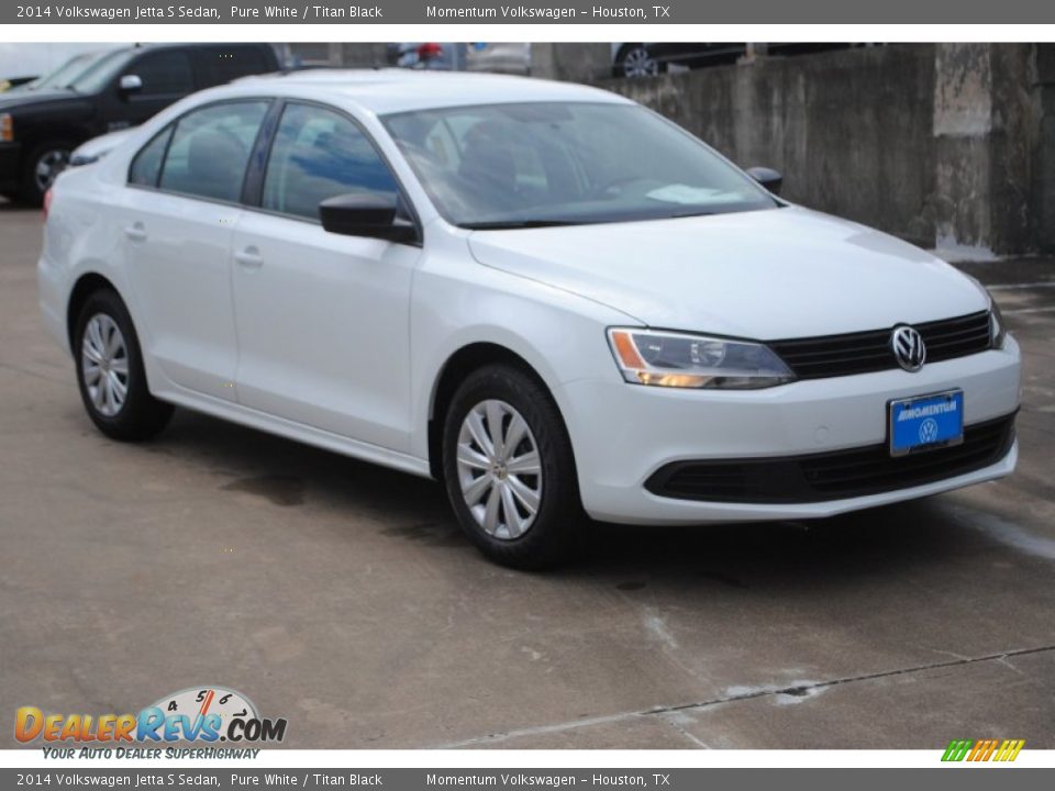 2014 Volkswagen Jetta S Sedan Pure White / Titan Black Photo #1