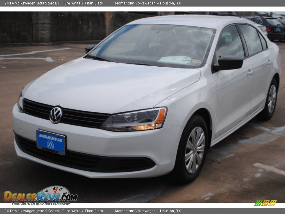 2014 Volkswagen Jetta S Sedan Pure White / Titan Black Photo #5
