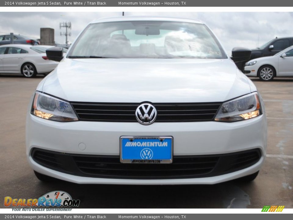 2014 Volkswagen Jetta S Sedan Pure White / Titan Black Photo #6