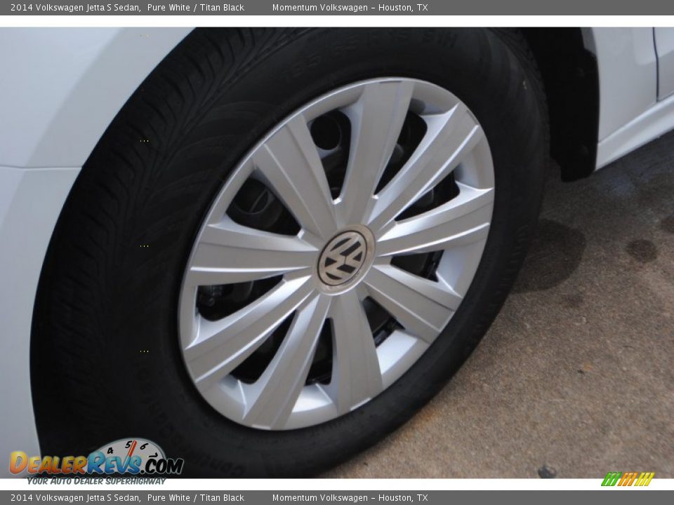 2014 Volkswagen Jetta S Sedan Pure White / Titan Black Photo #7