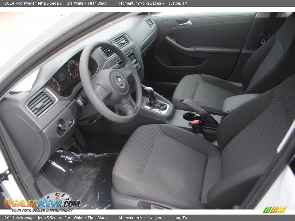 2014 Volkswagen Jetta S Sedan Pure White / Titan Black Photo #9