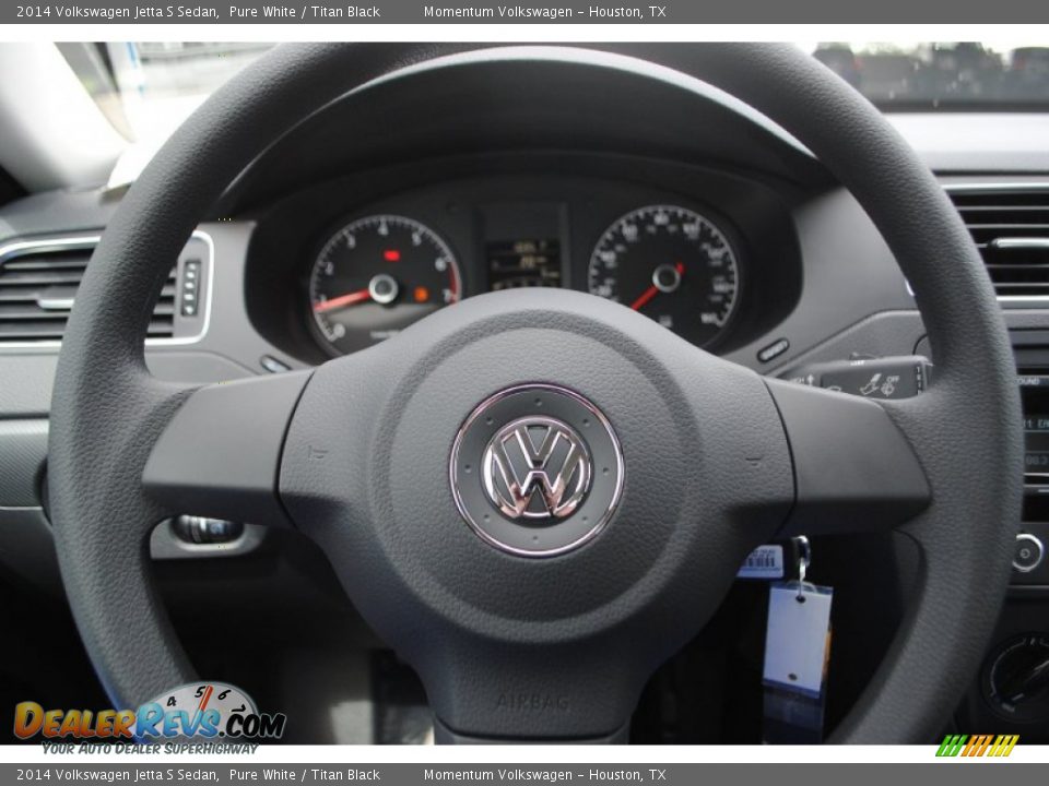2014 Volkswagen Jetta S Sedan Pure White / Titan Black Photo #23