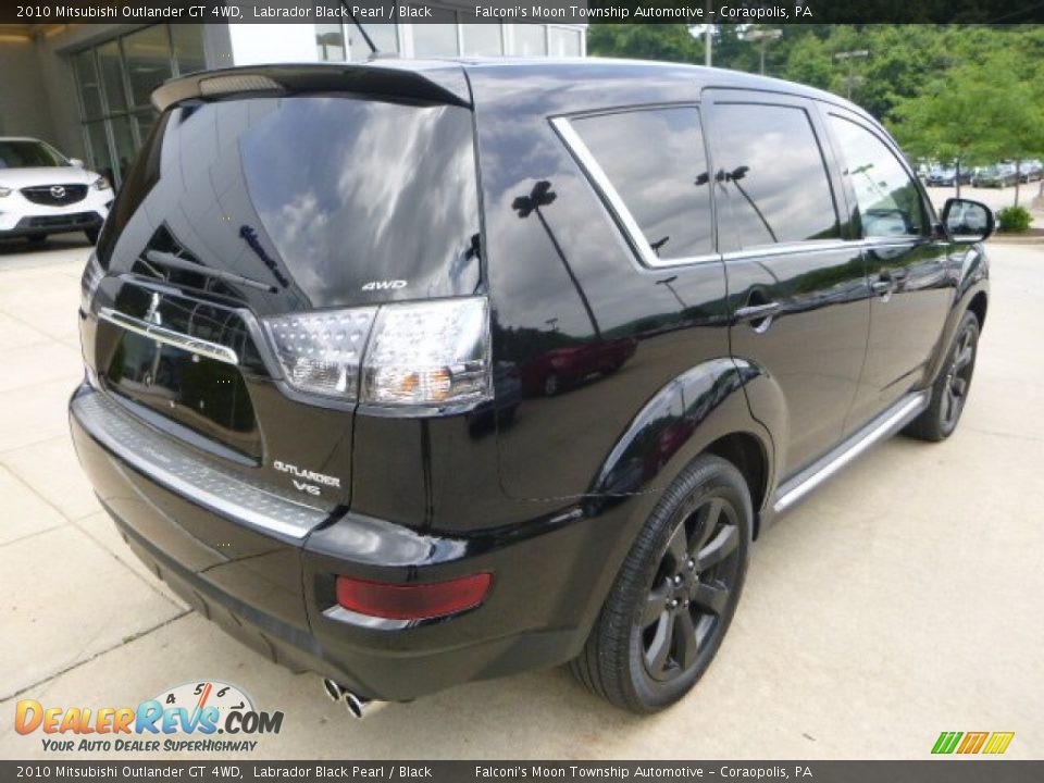 2010 Mitsubishi Outlander GT 4WD Labrador Black Pearl / Black Photo #2