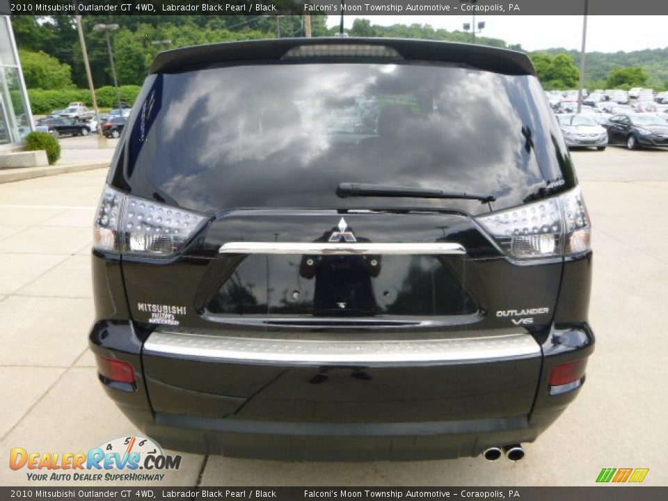 2010 Mitsubishi Outlander GT 4WD Labrador Black Pearl / Black Photo #3