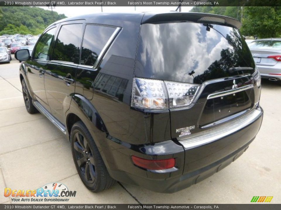 2010 Mitsubishi Outlander GT 4WD Labrador Black Pearl / Black Photo #4