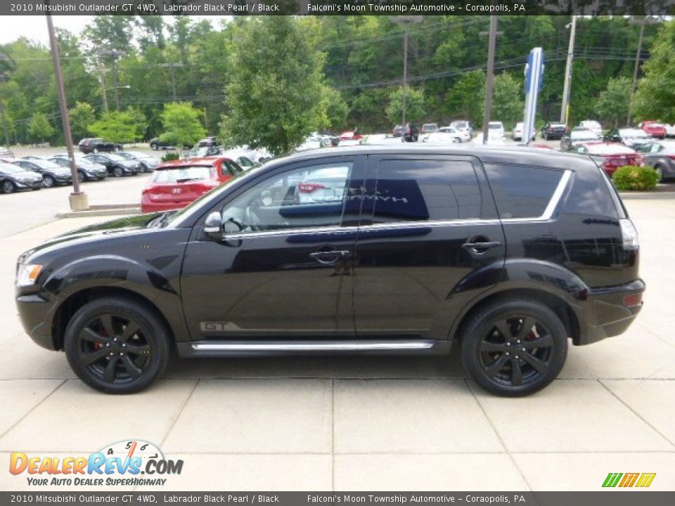 2010 Mitsubishi Outlander GT 4WD Labrador Black Pearl / Black Photo #5