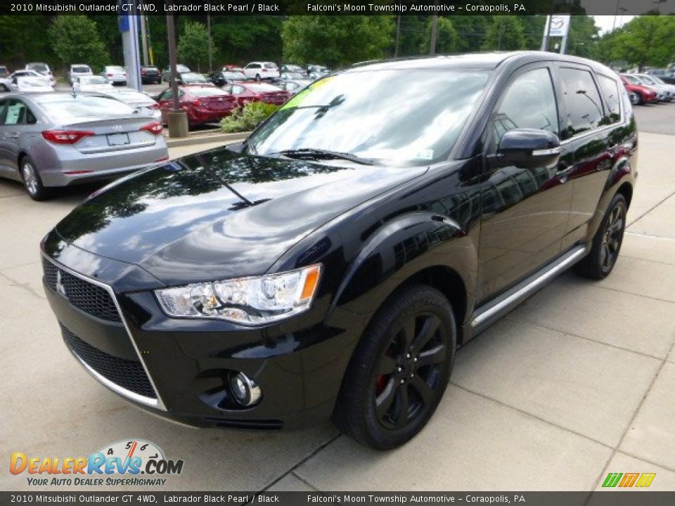 2010 Mitsubishi Outlander GT 4WD Labrador Black Pearl / Black Photo #6