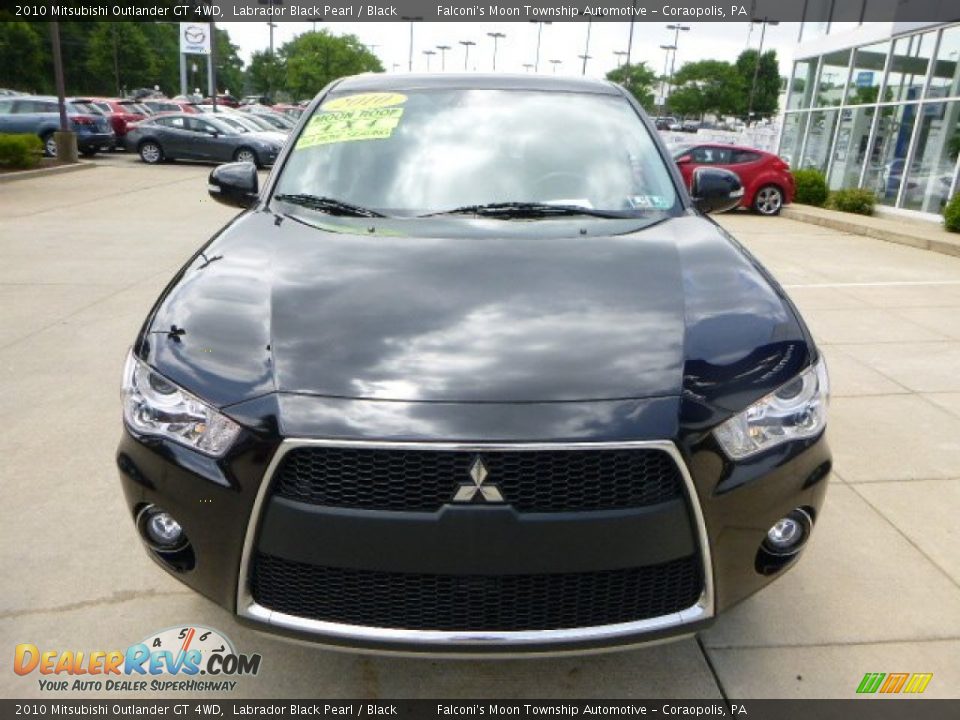 2010 Mitsubishi Outlander GT 4WD Labrador Black Pearl / Black Photo #7