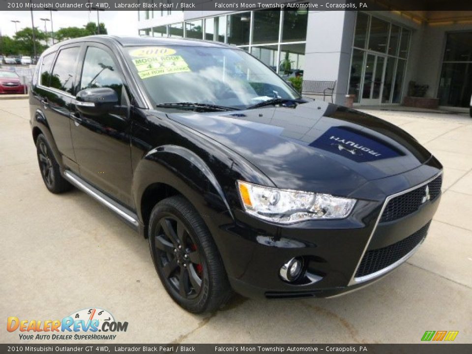 2010 Mitsubishi Outlander GT 4WD Labrador Black Pearl / Black Photo #8