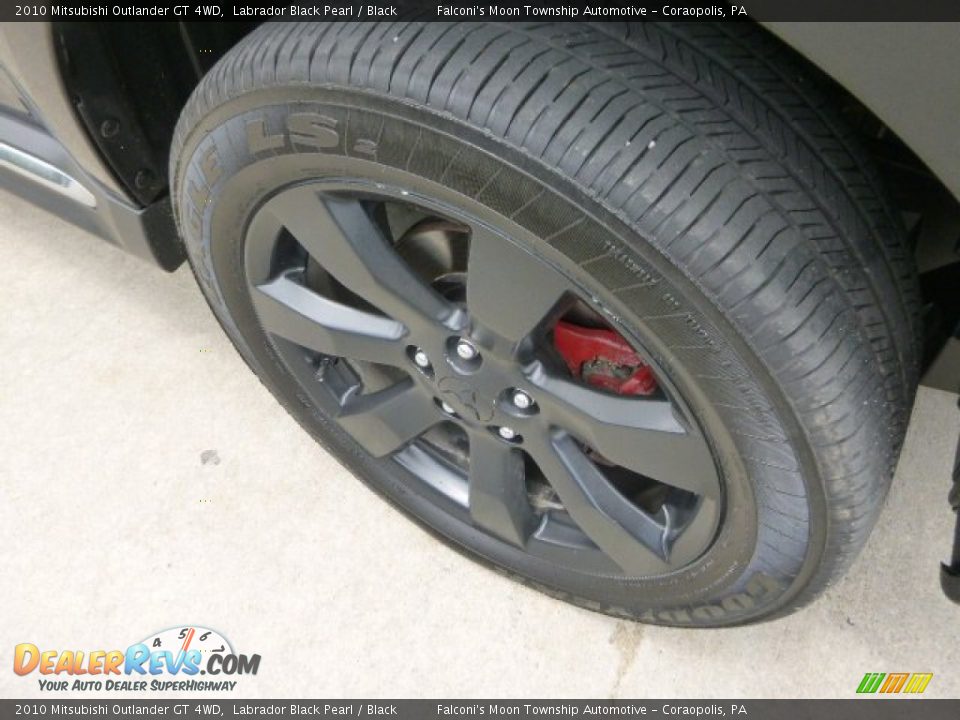 2010 Mitsubishi Outlander GT 4WD Labrador Black Pearl / Black Photo #9
