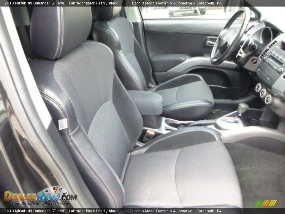 2010 Mitsubishi Outlander GT 4WD Labrador Black Pearl / Black Photo #10
