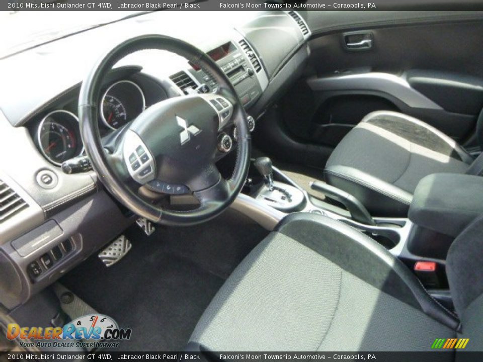 2010 Mitsubishi Outlander GT 4WD Labrador Black Pearl / Black Photo #20