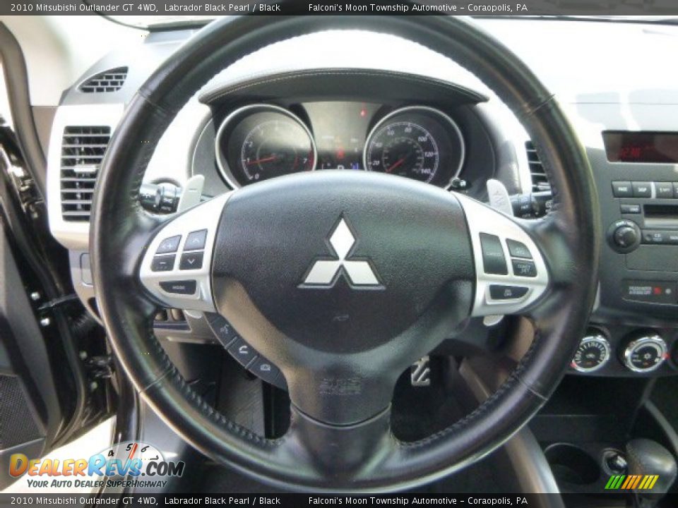 2010 Mitsubishi Outlander GT 4WD Labrador Black Pearl / Black Photo #22