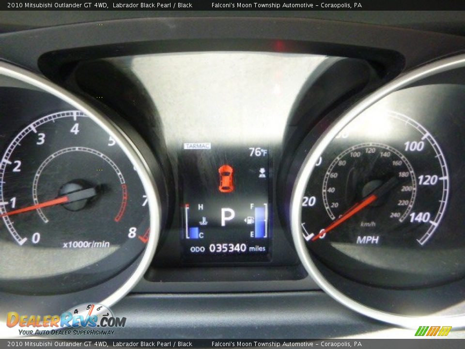 2010 Mitsubishi Outlander GT 4WD Labrador Black Pearl / Black Photo #25