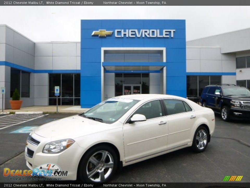 2012 Chevrolet Malibu LT White Diamond Tricoat / Ebony Photo #1