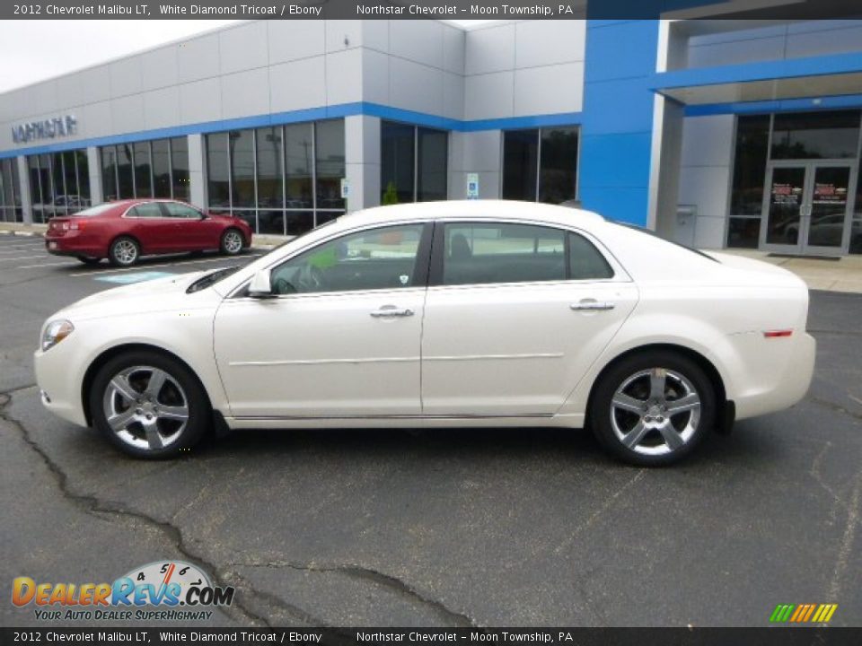 2012 Chevrolet Malibu LT White Diamond Tricoat / Ebony Photo #2