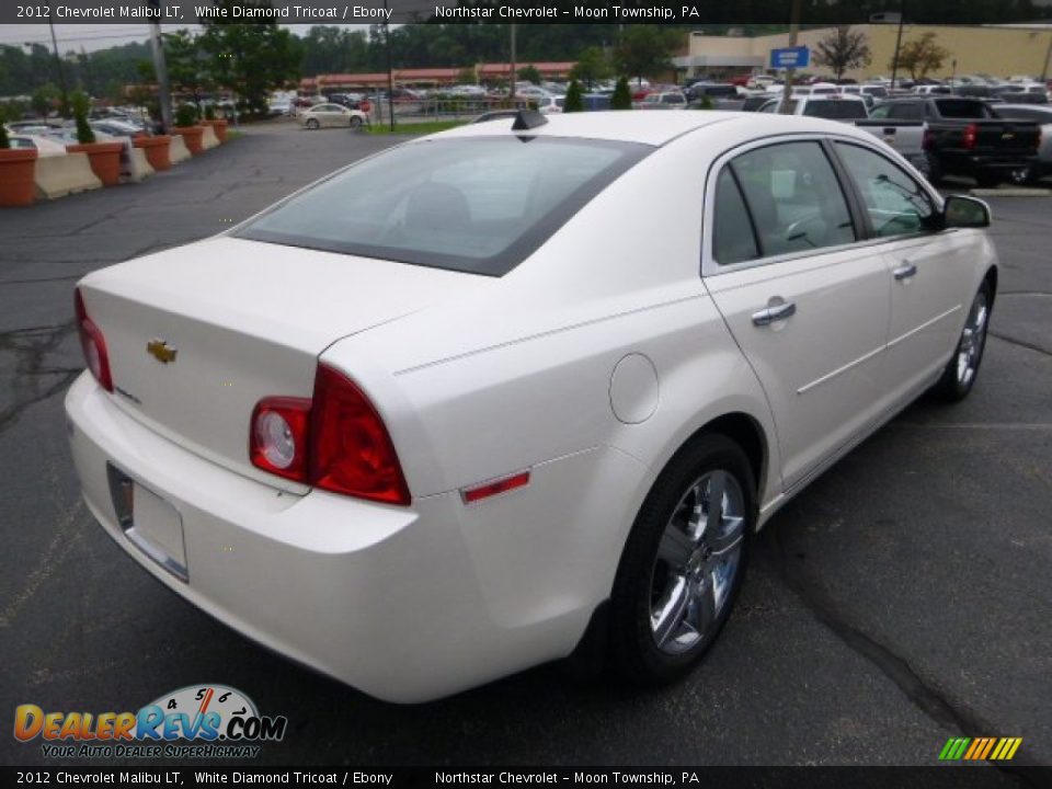 2012 Chevrolet Malibu LT White Diamond Tricoat / Ebony Photo #5