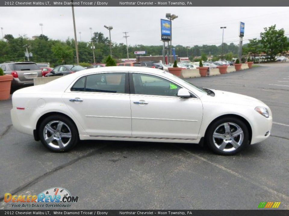 2012 Chevrolet Malibu LT White Diamond Tricoat / Ebony Photo #6