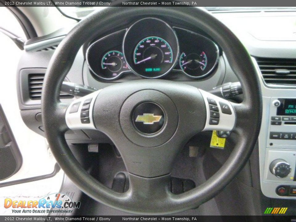 2012 Chevrolet Malibu LT White Diamond Tricoat / Ebony Photo #17