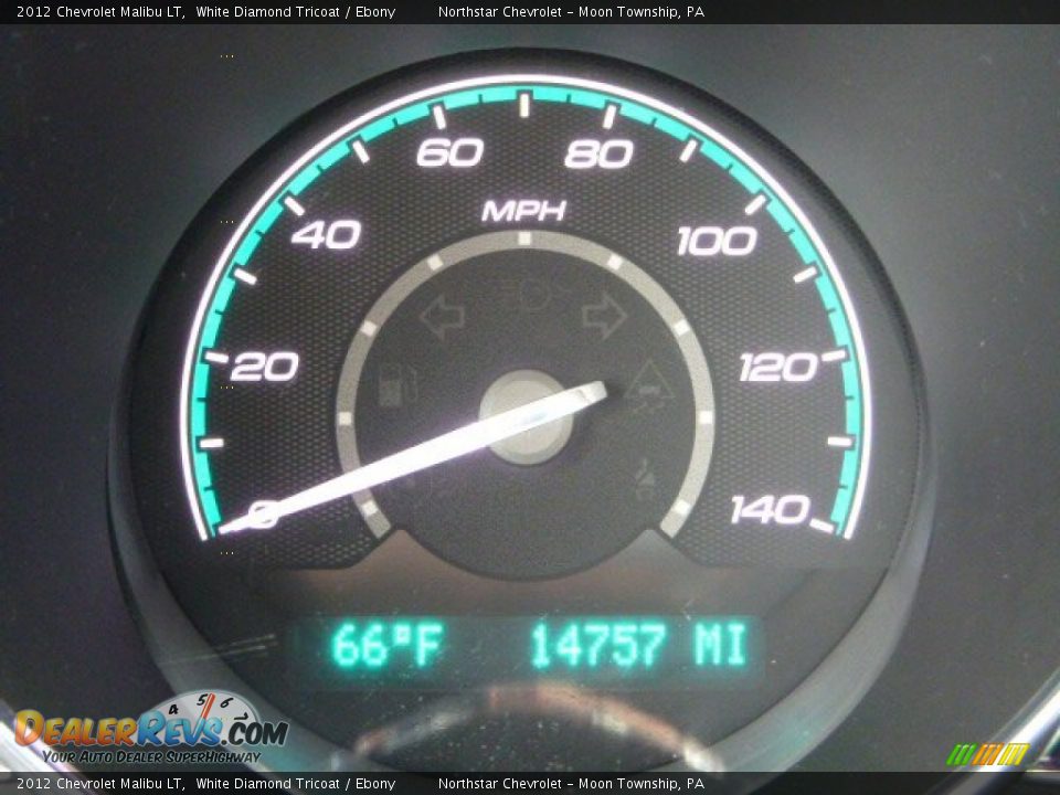2012 Chevrolet Malibu LT White Diamond Tricoat / Ebony Photo #20