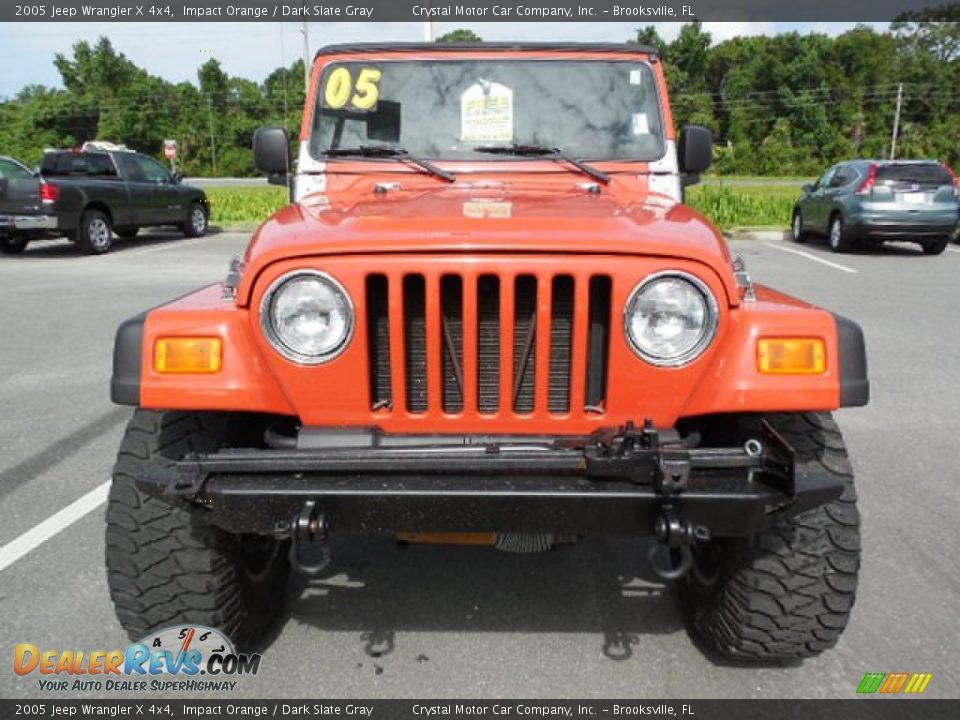 2005 Jeep Wrangler X 4x4 Impact Orange / Dark Slate Gray Photo #13