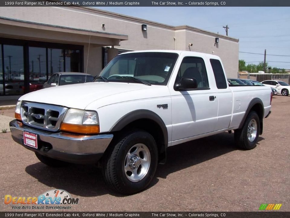 1999 Ford Ranger XLT Extended Cab 4x4 Oxford White / Medium Graphite Photo #5