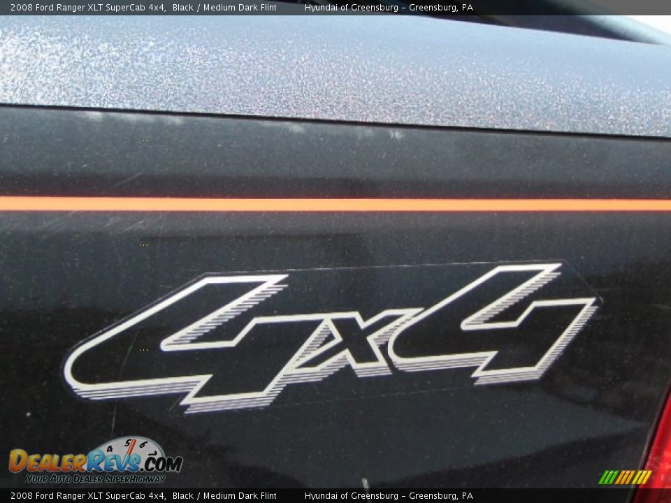 2008 Ford Ranger XLT SuperCab 4x4 Black / Medium Dark Flint Photo #7