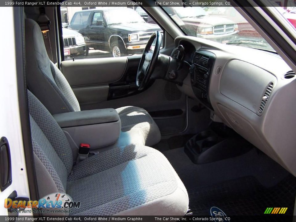 1999 Ford Ranger XLT Extended Cab 4x4 Oxford White / Medium Graphite Photo #9