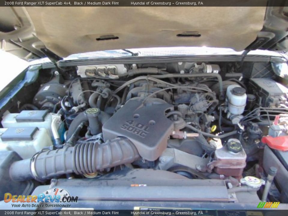 2008 Ford Ranger XLT SuperCab 4x4 Black / Medium Dark Flint Photo #11