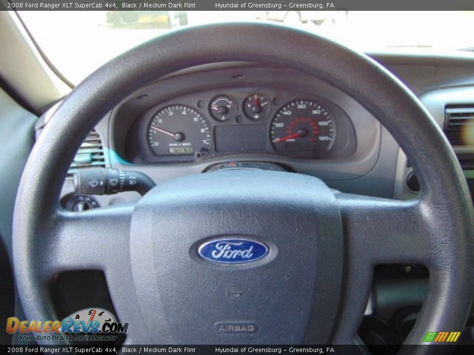 2008 Ford Ranger XLT SuperCab 4x4 Black / Medium Dark Flint Photo #20